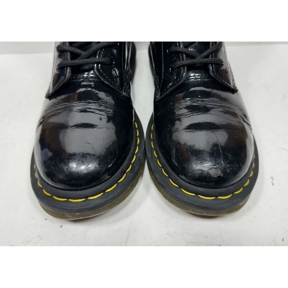 Doc Dr. Martens 1460 Patent‎ Leather Women's 7 8-Eye Boots Black 11821